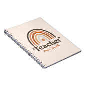 Boho Modern Rainbow Apple - Personalisiert Teacher Notizblock (Rechte Seite)