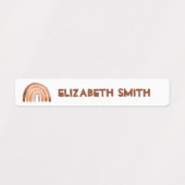 Boho Modern Rainbow Collections Name School Etiketten (Design 1)