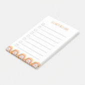 Boho Modern Rainbow Personalisiert Girl School Post-it Klebezettel (angewinkelt)