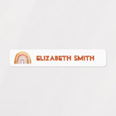 Boho Modern Rainbow Personalisiert Name School Etiketten (Design 2)