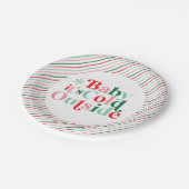 Boho Modern Schriftart Baby Es ist kalt draußen We Pappteller (Schrägansicht)