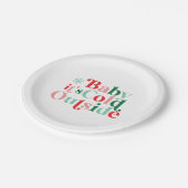 Boho Modern Schriftart Baby Es ist kalt draußen We Pappteller (Schrägansicht)