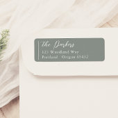 Boho Modern Script Name Sage Green