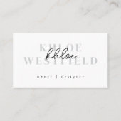 Boho Modern Small Business Card Visitenkarte (Vorderseite)
