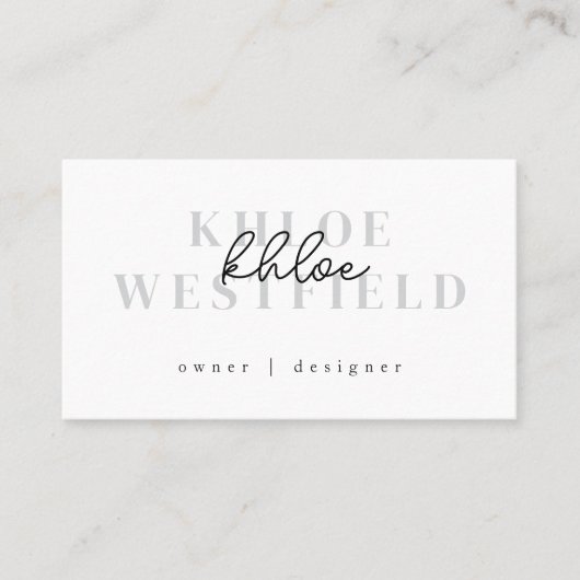 Boho Modern Small Business Card Visitenkarte (Vorderseite)