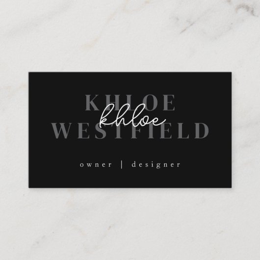Boho Modern Small Business Card Visitenkarte (Vorderseite)
