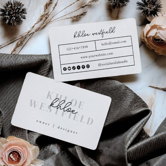 Boho Modern Small Business Card Visitenkarte