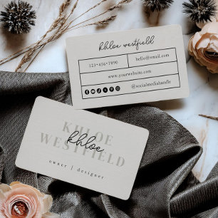 Boho Modern Small Business Card Visitenkarte