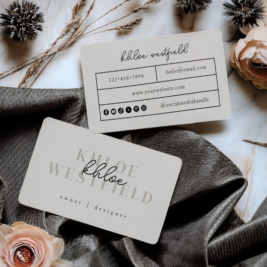 Boho Modern Small Business Card Visitenkarte