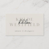 Boho Modern Small Business Card Visitenkarte (Vorderseite)