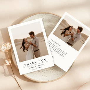 Boho Modern Wedding 2 Foto Dankeskarte