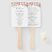 Boho Modern Wedding Program Hand Fan Fächer (Vorne und Hinten)