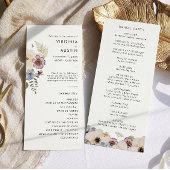 Boho Modern Wedding Programm