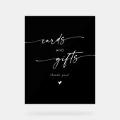 Boho Modern White Black Wedding Cards und Geschenk Acrylschild (Vorderseite)