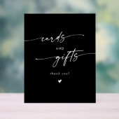 Boho Modern White Black Wedding Cards und Geschenk Acrylschild (Neutral)