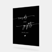 Boho Modern White Black Wedding Cards und Geschenk Acrylschild (Winkel)