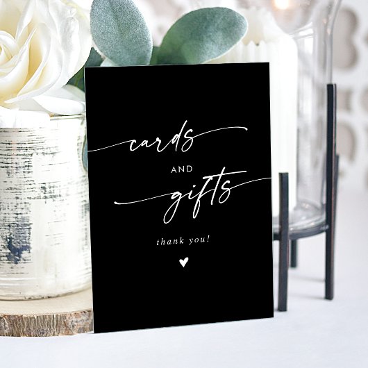 Boho Modern White Black Wedding Cards und Geschenk Acrylschild