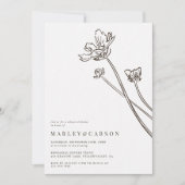 Boho-Modern-Wildflower-Hochzeitsprobe-Dinner Einladung (Vorderseite)