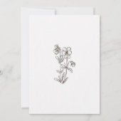 Boho-Modern-Wildflower-Hochzeitsprobe-Dinner Einladung (Rückseite)