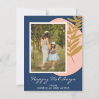 Boho Moderne Abstrakte Botanische Blaue Benutzerde