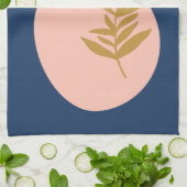 Boho Moderne Abstrakte botanische Kunst Geschirrtuch (Gefaltet)