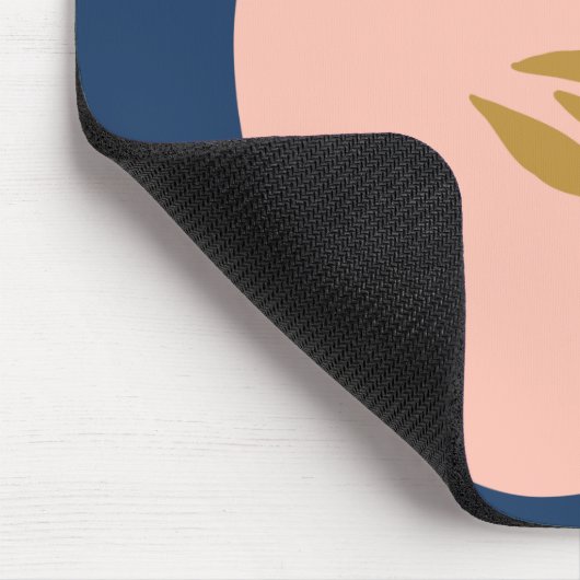 Boho Moderne Abstrakte botanische Kunst Mousepad (Ecke)