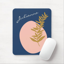 Boho Moderne Abstrakte botanische Kunst Mousepad