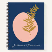 Boho Moderne Abstrakte botanische Kunst Notizblock (Vorderseite)