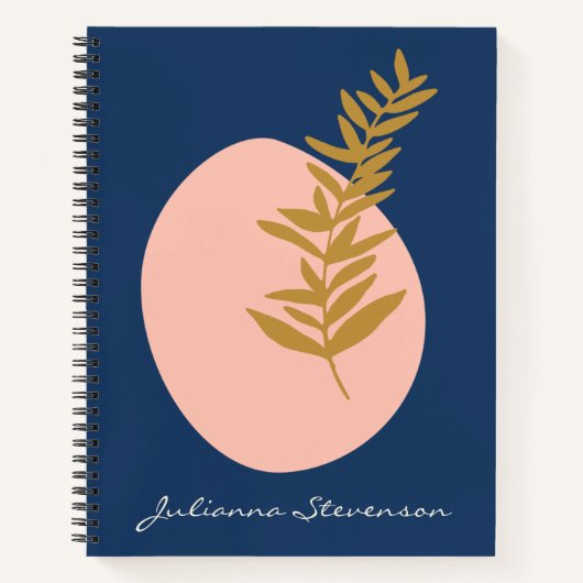 Boho Moderne Abstrakte botanische Kunst Notizblock (Vorderseite)