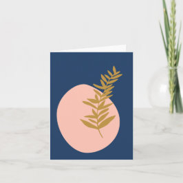 Boho Moderne Abstrakte botanische Kunst Rosa Blau 