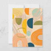 Boho Moderne Abstrakte Kunstformen Personalisiert Mitteilungskarte (Rückseite)