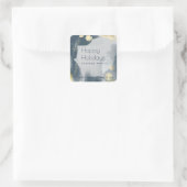 Boho Moderne abstrakte Zweige im Wasserbereich Quadratischer Aufkleber (Tasche)