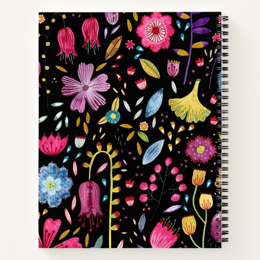 Boho Moderne Aquarellfarben Gedeckter Text Rezept Notizblock (Rückseite)