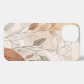 Boho moderne Blume iPhone Hülle (Rückseite (Horizontal))