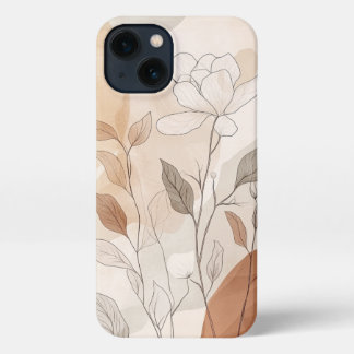 Boho moderne Blume iPhone 13 Hülle