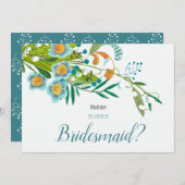 Boho Moderne Blumenlilie von Valley Bridesmaid Einladung (Vorne/Hinten)