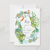 Boho Moderne Blütenlilie von Valley Wedding Einladung (Vorderseite)