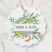 Boho Moderne Blütenlilie von Valley Wedding Geschenkanhänger (Vorderseite)