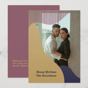 Boho Moderne Bögen Geometrie Minimalistischer Urla Feiertagskarte