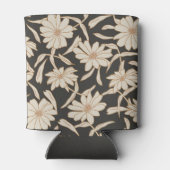 Boho Moderne botanische Black Ivory Custom Wedding Dosenkühler (Rückseite)