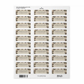 Boho Moderne botanische Black Ivory-Rücksendeadres (Vorne)