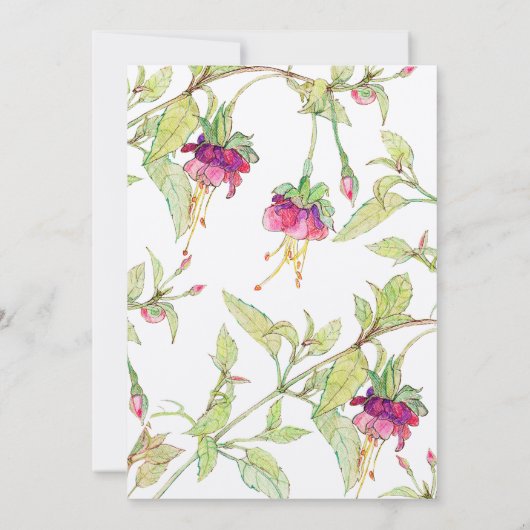 Boho moderne botanische Hochzeits-mit Einladung (Rückseite)