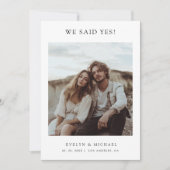 Boho Moderne Elopement Wir sagten ja Foto Hochzeit Ankündigung (Vorderseite)