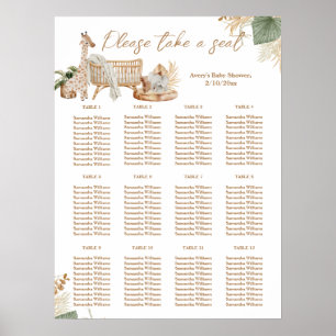 Boho-Moderne geschlechtsneutrale Babyparty Poster