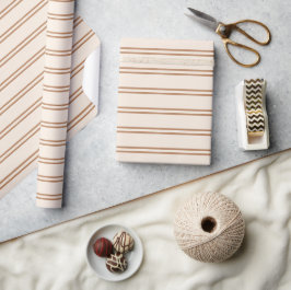 Boho Moderne Geschlechtsneutrale Gestreifte Beige  Geschenkpapier