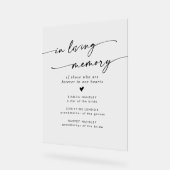 Boho Moderne klare akryllische Hochzeit in der lie Acrylschild (Winkel)