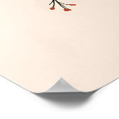 Boho Moderne Kunst. Abstrakte Korallenblüten. Poster (Ecke)