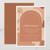 Boho Moderne Kunst, Dichtung und Musik Brautparty Einladung (Vorne/Hinten)