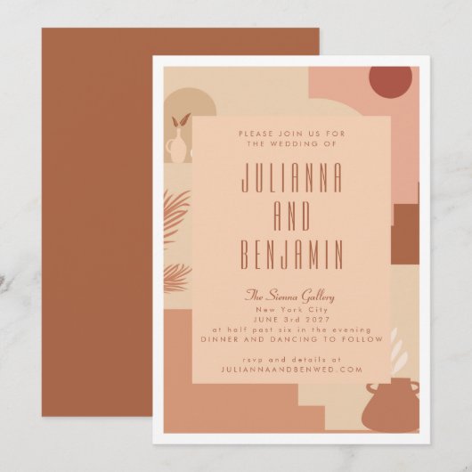 Boho Moderne Kunst, Dichtung und Musik Einladung (Vorne/Hinten)