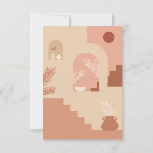 Boho Moderne Kunst, Dichtung und Musik Personalisi Dankeskarte (Rückseite)